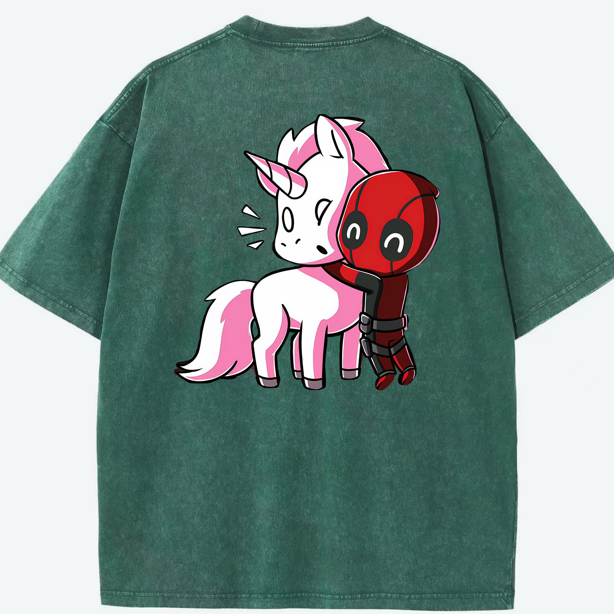 （画像用） Deadpool デッドプール 綿100% ヴィンテージ風 半袖Tシャツ（背面プリント）